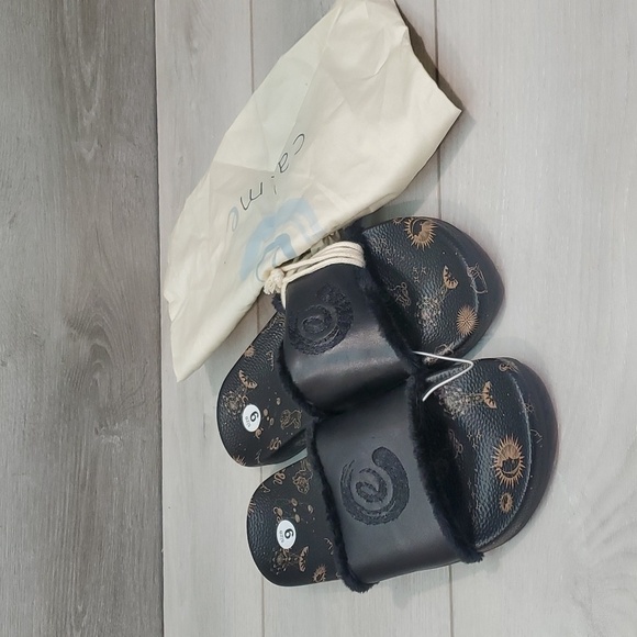 NEW Johnny Was Calme Astrology Slide Sandals Flats shoes sz 9M - Picture 1 of 9